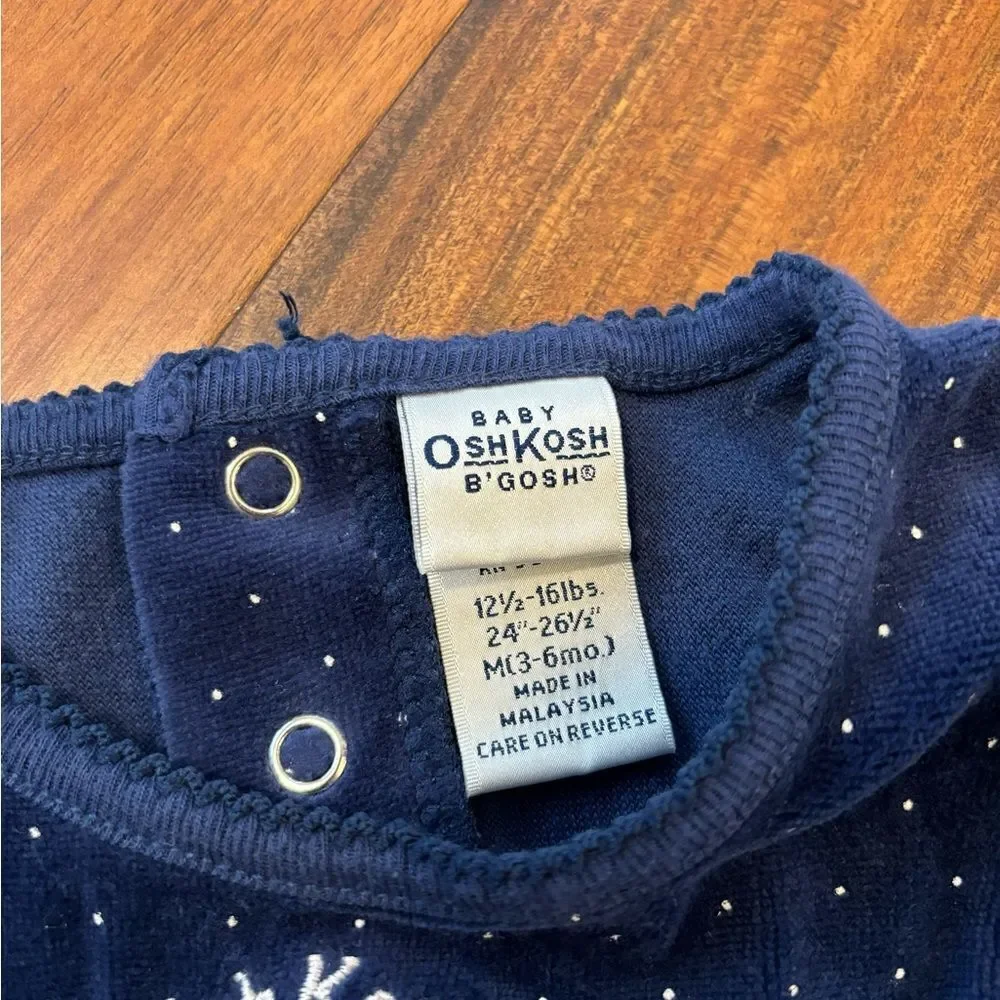 Osh Kosh B’Gosh Baby vintage velour polka dot sleeveless dress